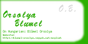 orsolya blumel business card